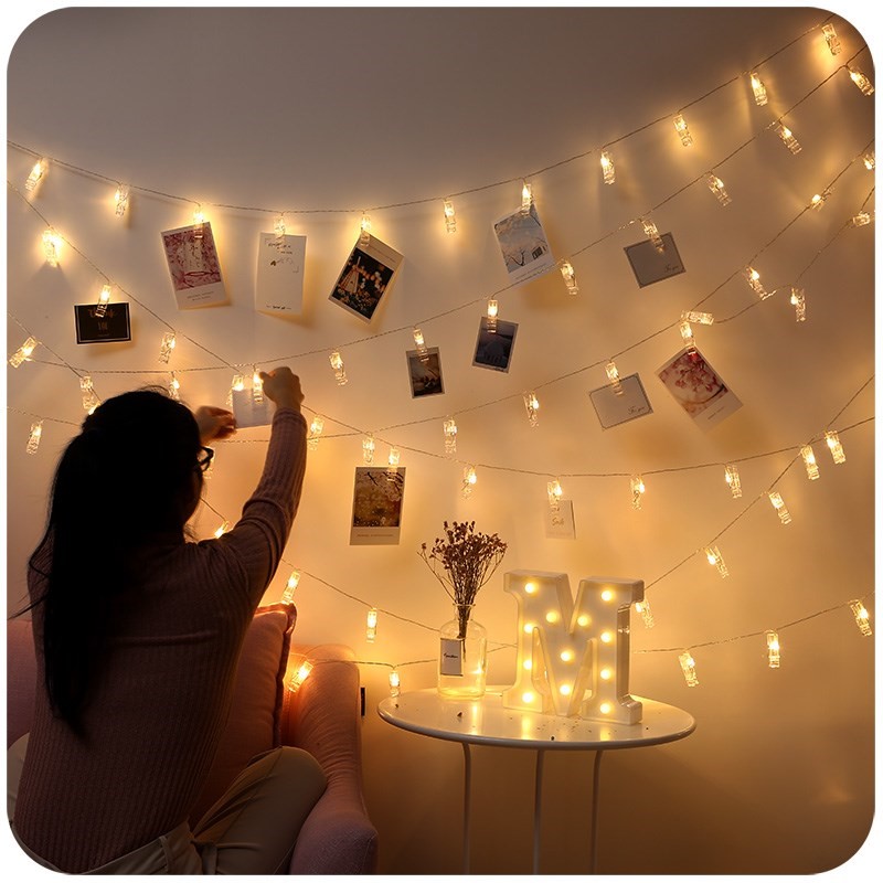 房间布置生日装饰宿舍卧室创意用品led照片求婚道具表白彩灯.d.