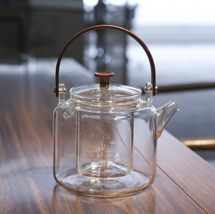 新羽木璃玻璃茶壶提梁壶烧水壶煮茶壶蒸茶壶功夫茶具家用茶水分离