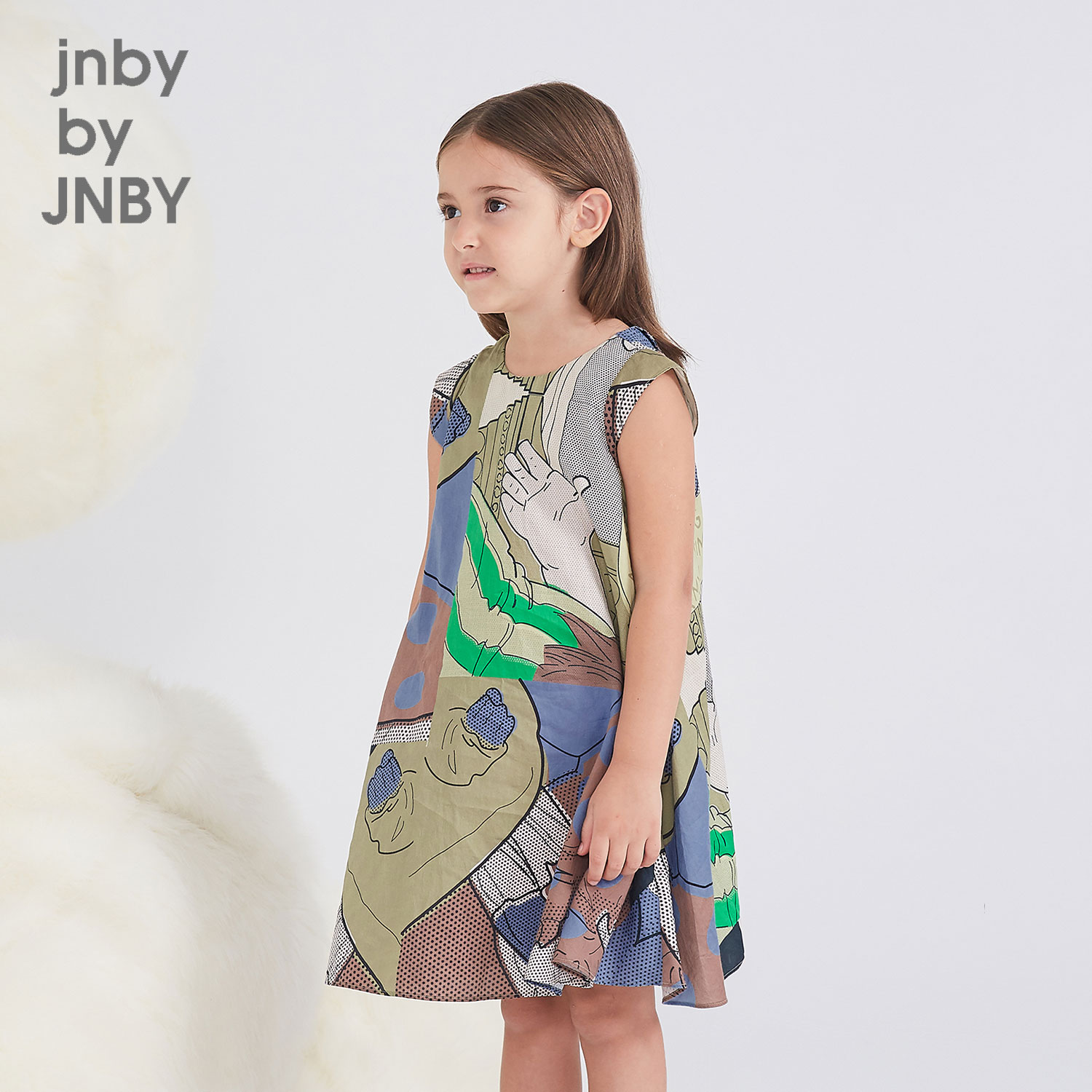 jnby by jnby江南布衣童装 无袖连衣裙折扣女童设计感1j5500240