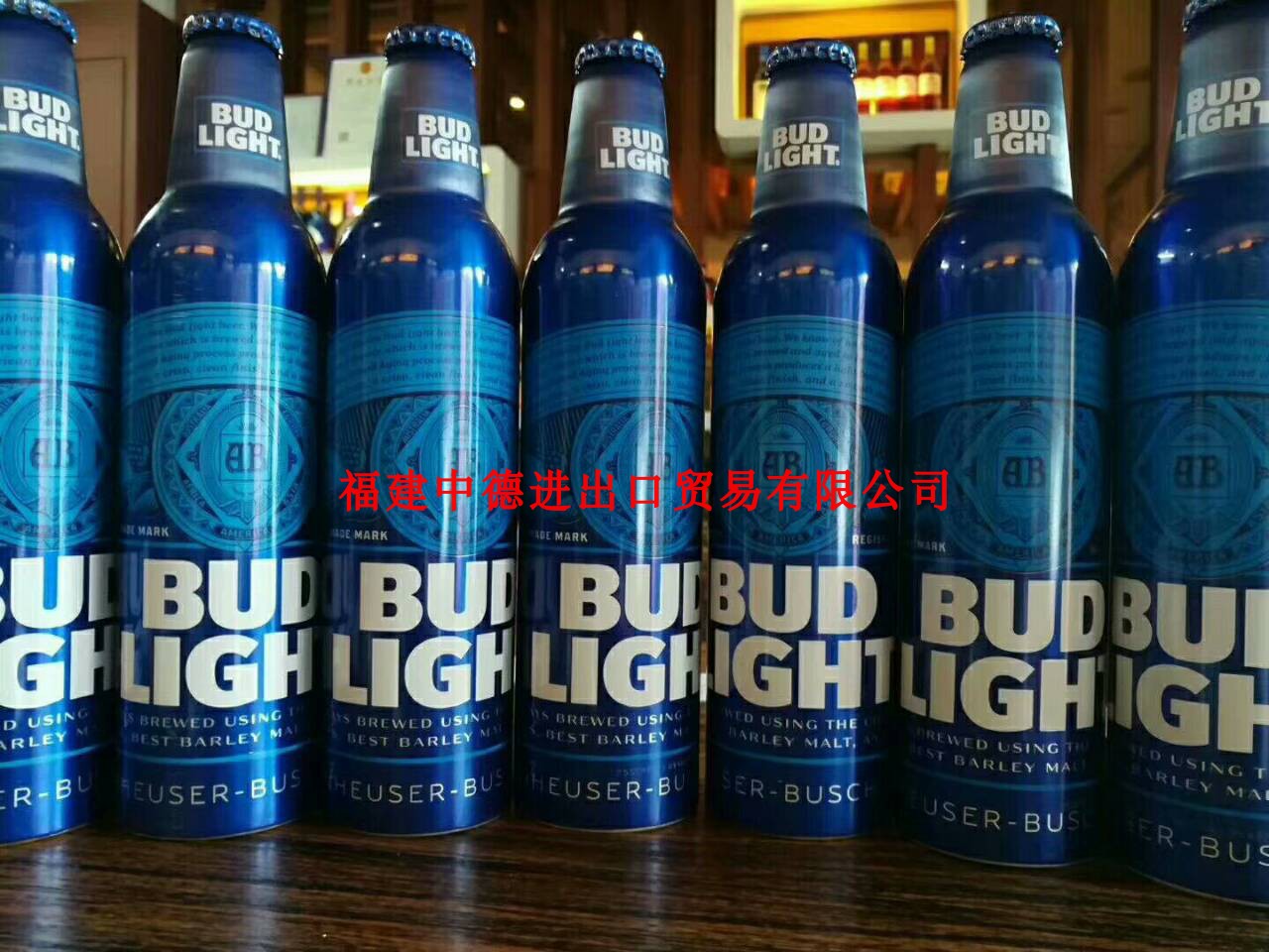 美国原装进口蓝瓶百威铝瓶啤酒473ml*24瓶福州同城当天送货包邮