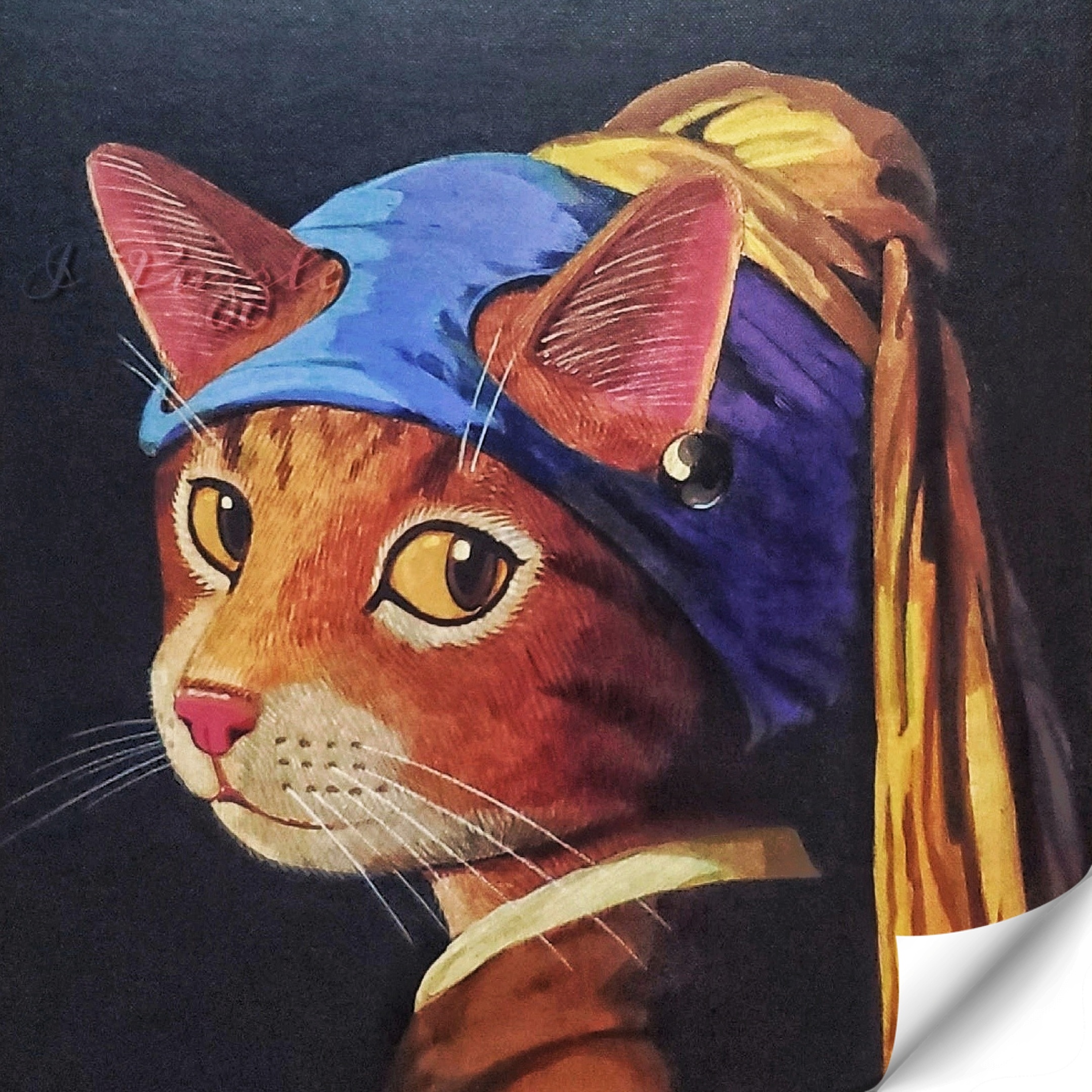 进口拼图台湾 山本俊一 带珍珠耳环的少女 猫咪美术馆 名画1000片