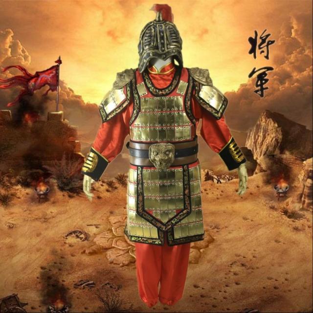 三国古代铠甲天兵天降服装武将岳飞赵云将军铠盔甲士兵演出服出租