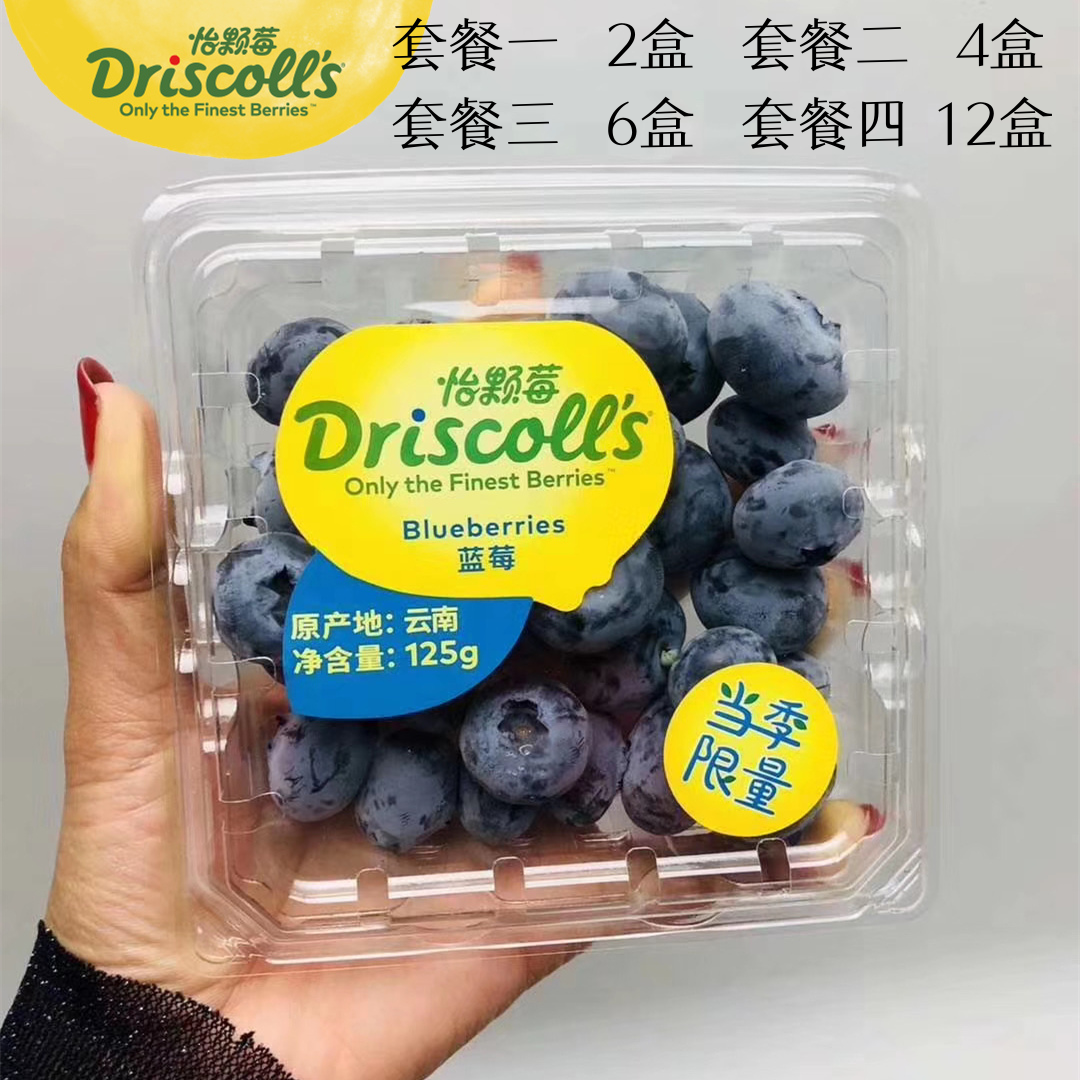 当季限量版云南怡颗莓当季driscoll's蓝莓超大新鲜水果顺丰包邮