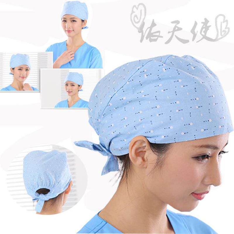 手术室护士帽松紧带特价医用手术帽纯棉印花帽子套头医生帽男女护