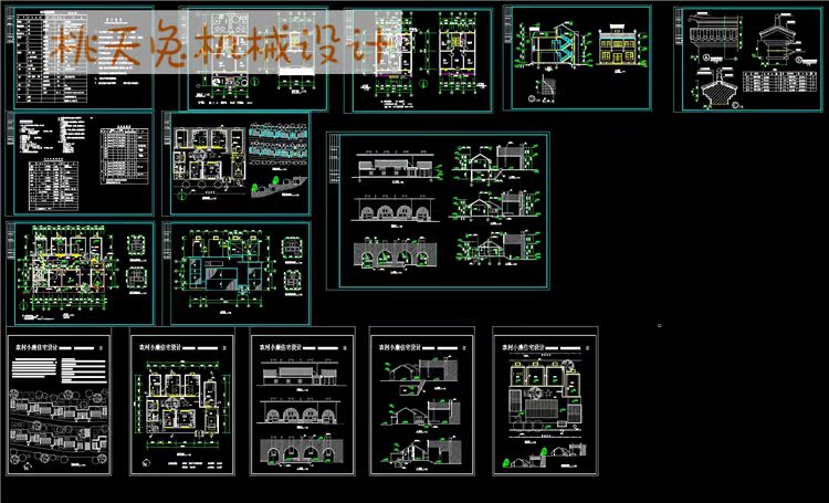 黄土高原窑洞建筑设计施工cad图纸建筑施工dwg图纸