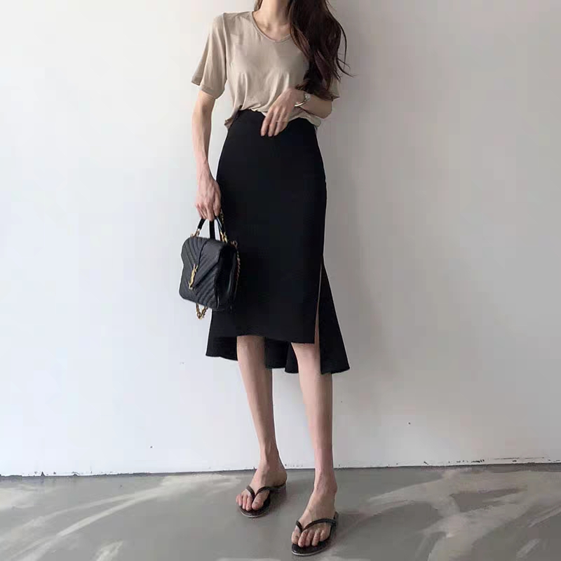 鱼尾包臀裙夏穿搭|鱼尾包臀裙夏搭配|鱼尾包臀裙夏