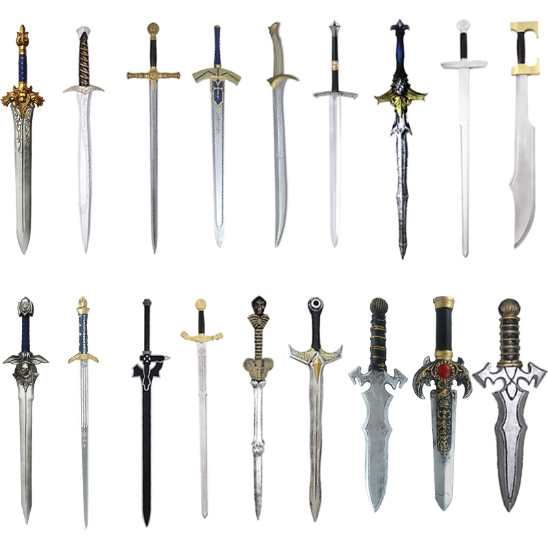 动漫影视刀剑神域武器黑剑阐释者白剑桐谷和人cos金属细剑未开刃