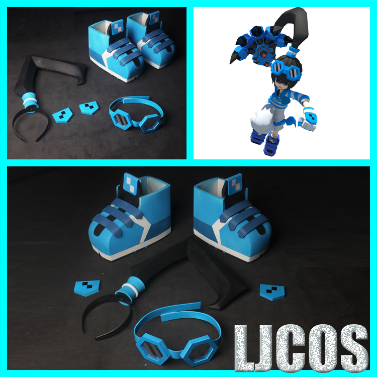 【ljcos】凹凸世界 埃米 恶魔之手 头饰武器服饰cosplay道具