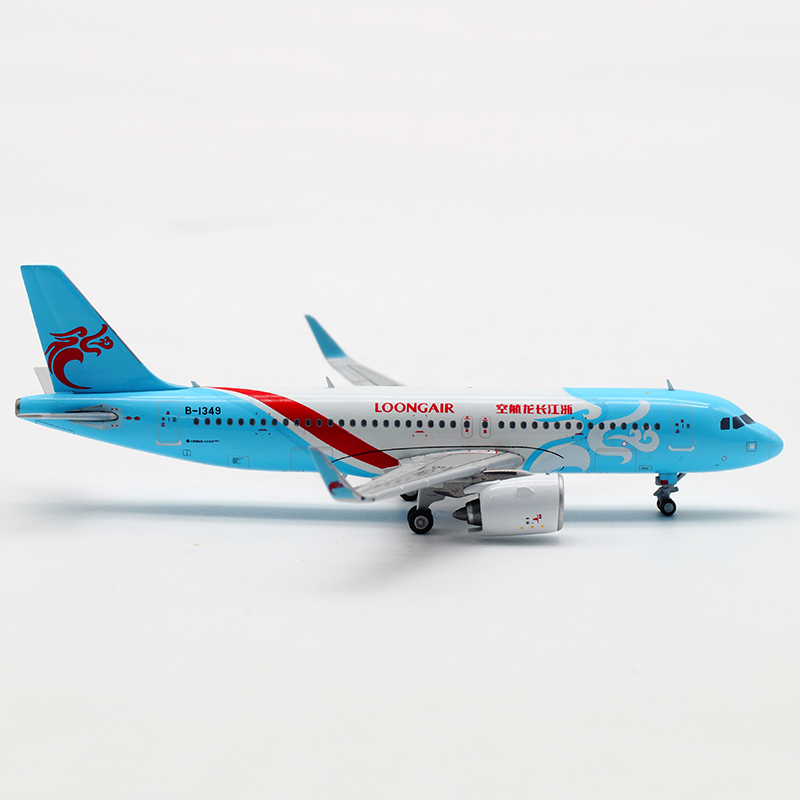 lh4071 浙江长龙航空a320neo b-1349 jcwings 1:400合金飞机模型