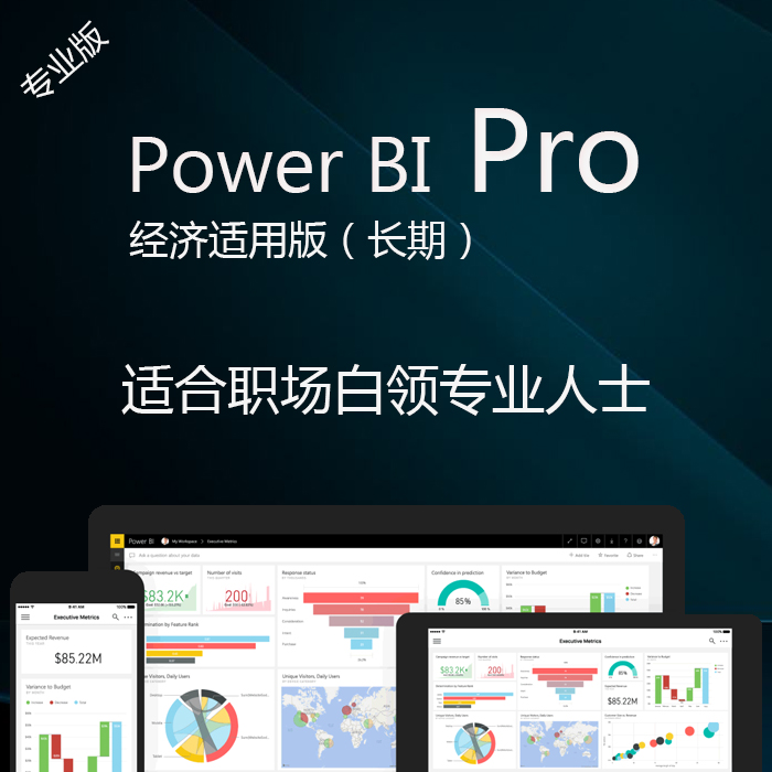 数据可视化软件power工具bi账号powerbi pro专业版账号视频教程