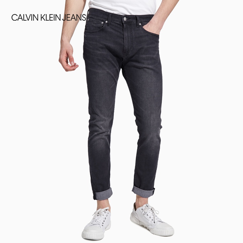 ck jeans 2020春夏新款 男装中腰时髦楔形牛仔裤 ckj055j314789