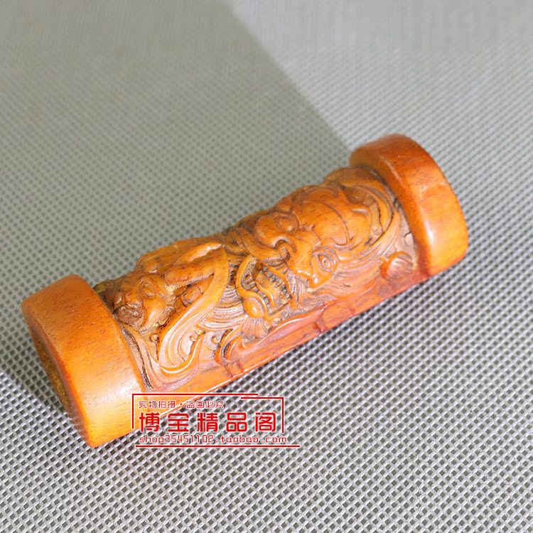 仿古做旧 老牛骨雕刻钟馗 手把件 小摆件 古玩 长8.9cm