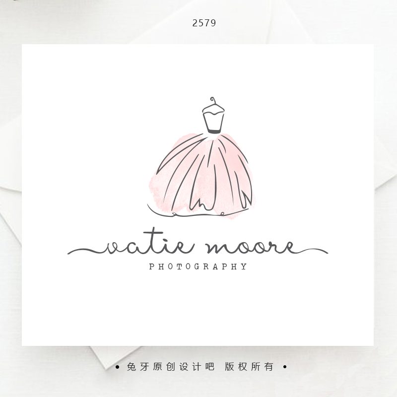 原创婚纱摄影logo设计 婚礼请柬店标头像个人工作室服装商标水印