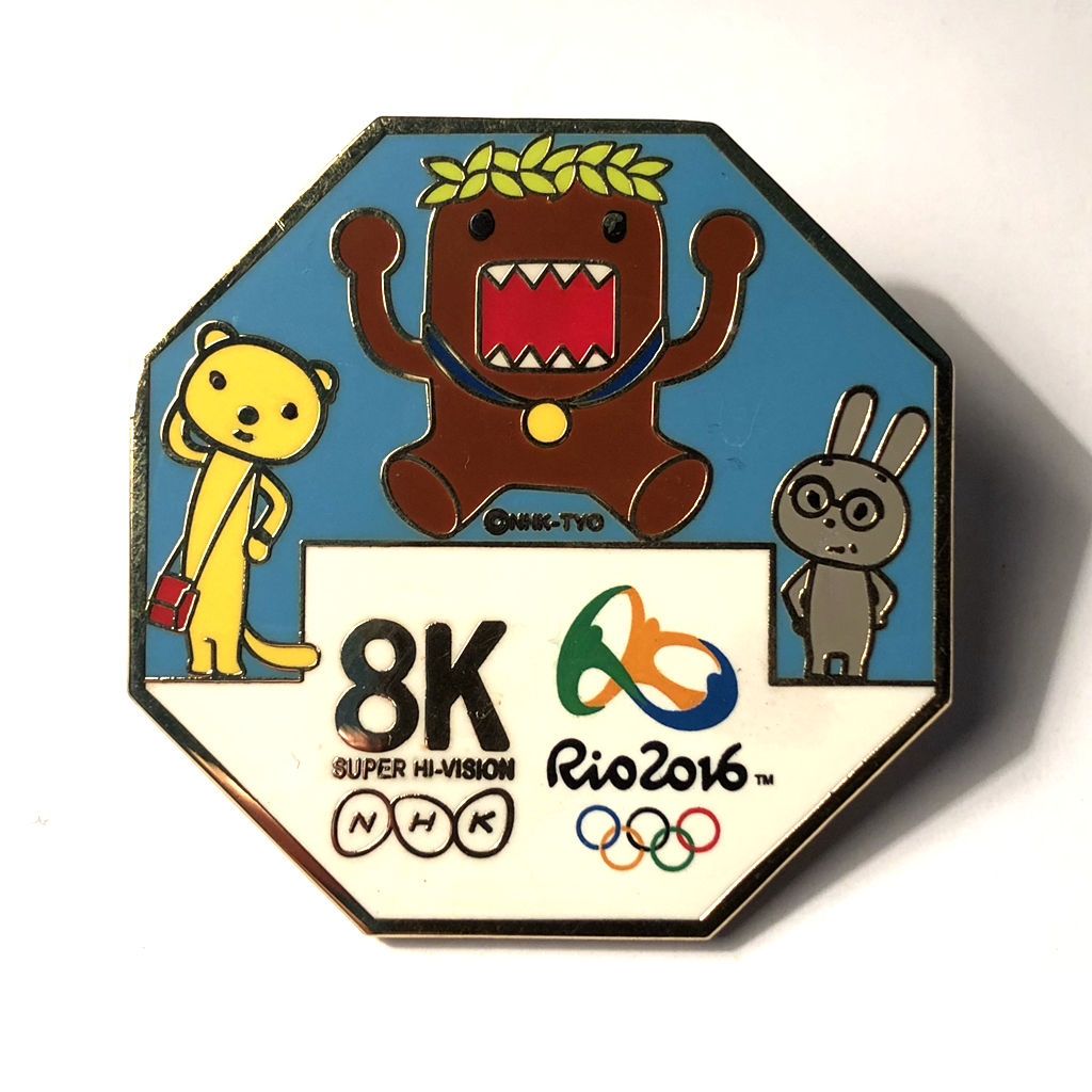 【仿品】2016里约奥运会 日本媒体 nhk 吉祥物 纪念 徽章 pin