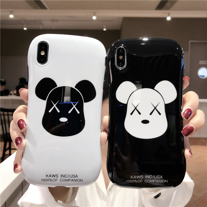代购kaws潮牌暴力熊iphonexsmax手机壳苹果xr软硅胶7plus 防摔套8