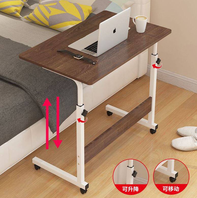 床边桌侧边可移动宿舍写字桌笔记本书桌电脑桌简易写字台带轮子