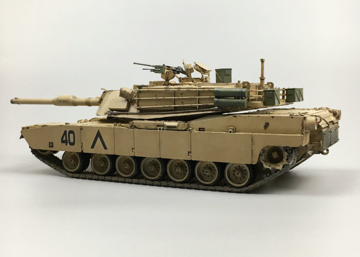 成品旧化模型美军m1a1/m1a2坦克模型田宫1:35代工摆件工艺品