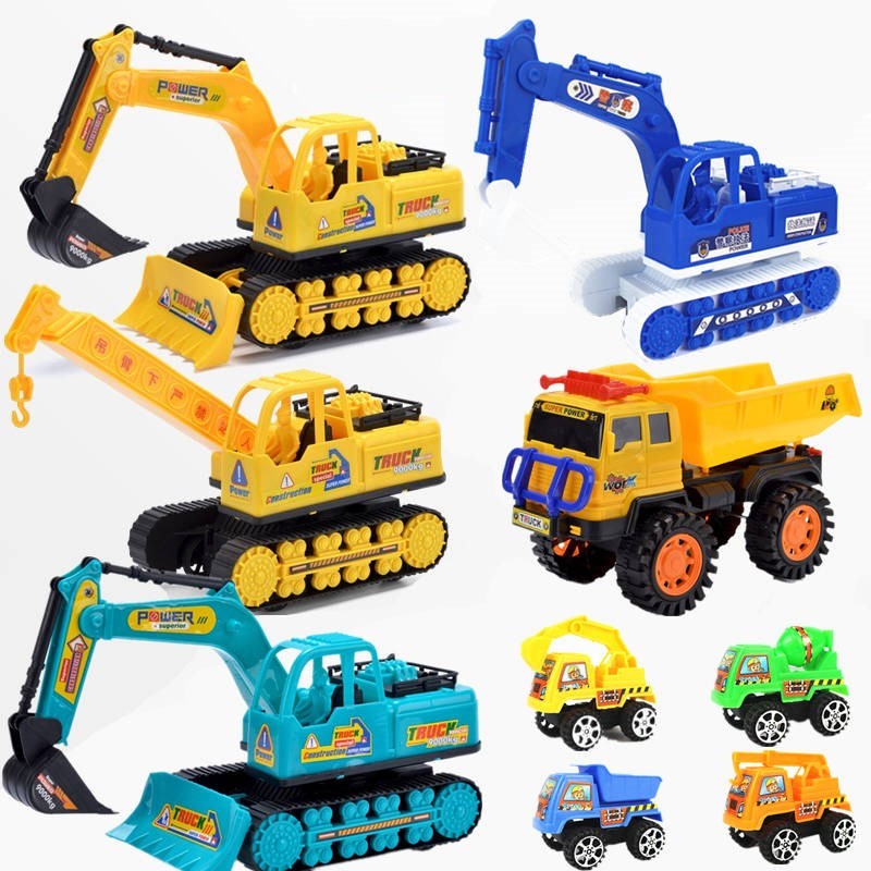 挖土机遥控压路机耐摔玩具车男孩儿童玩具勾机车 挖掘机 大型装饰