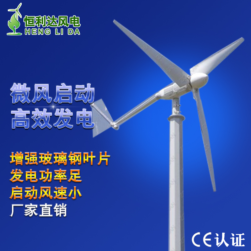 厂家直销3kw家用风力发电机水平轴3000w永磁发电机风机主体风光电