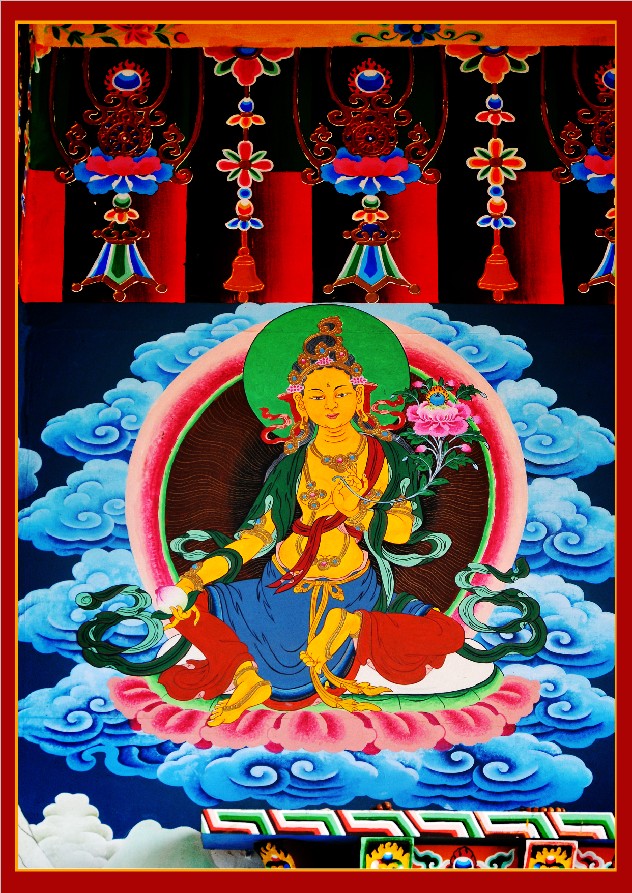 结缘佛菩萨画像密宗财源佛母佛像画像唐卡挂画相片财宝天财续佛母