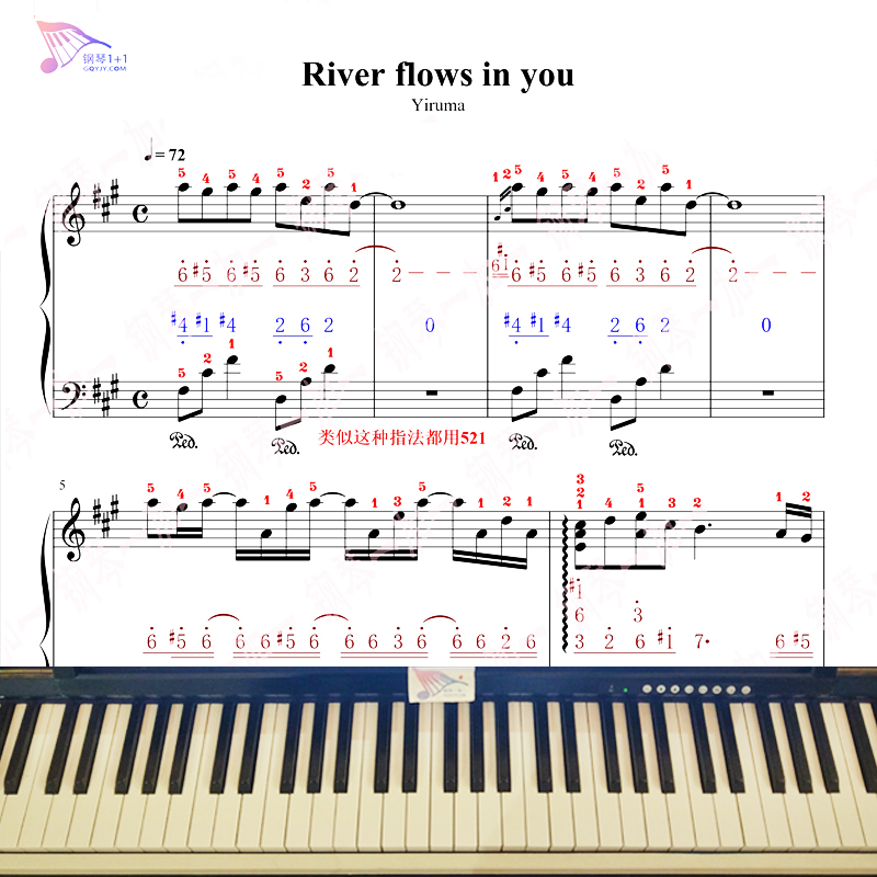 riverflowsin you奔流的河我的心河钢琴教学课程视频自学教程