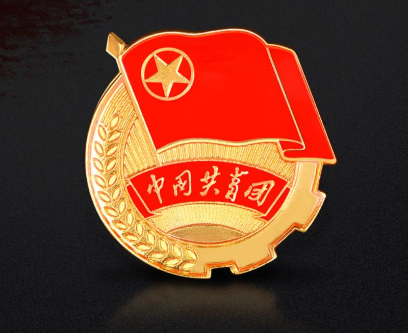 2019团徽学校学生用标准型中国共青团团员胸针别针式青年用2cm