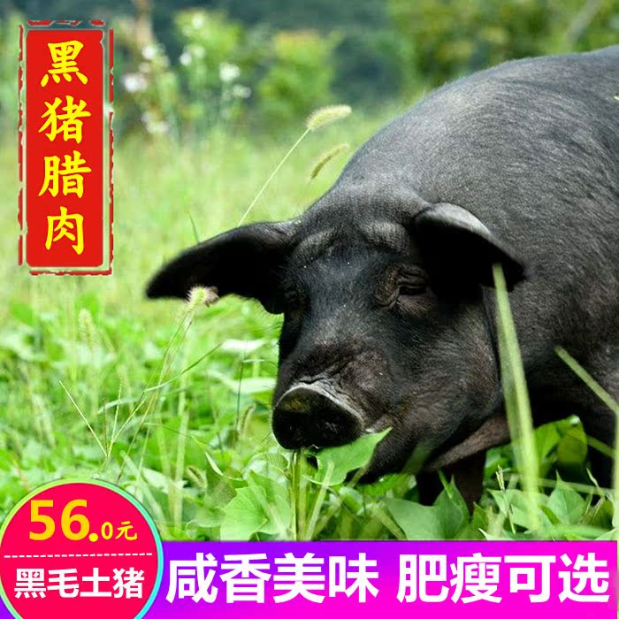 腊肉黑猪土猪肉安徽农家特产500克自制风干后腿咸肉传统腌制腊肉