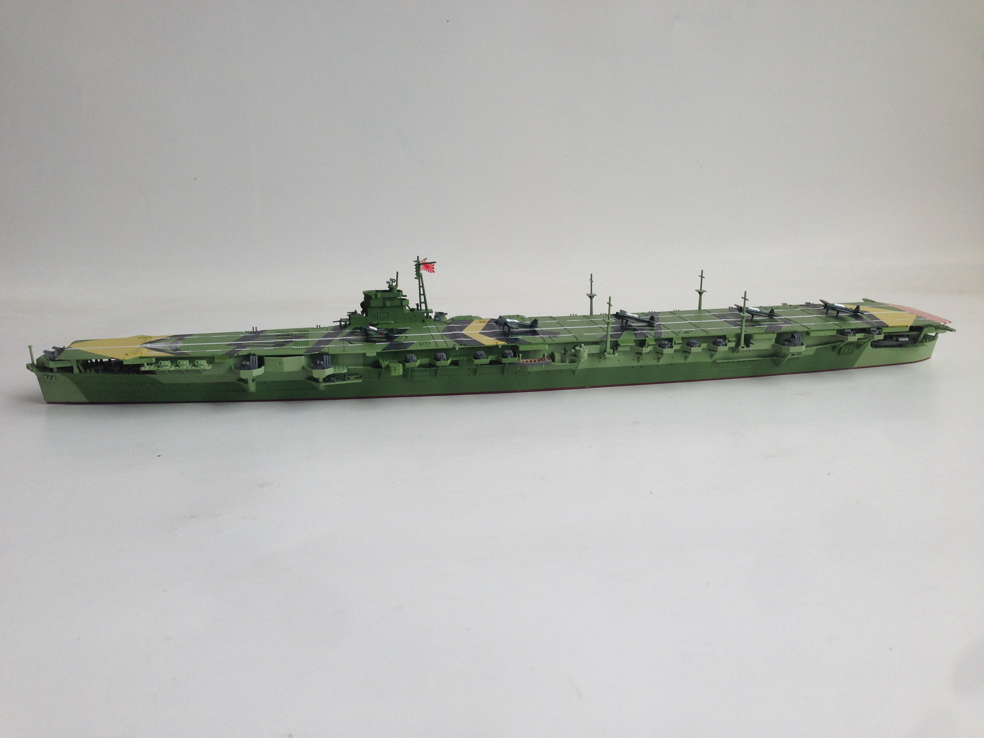 1/700日本二战葛城号航空母舰 成品模型 大海战 战舰世界模型