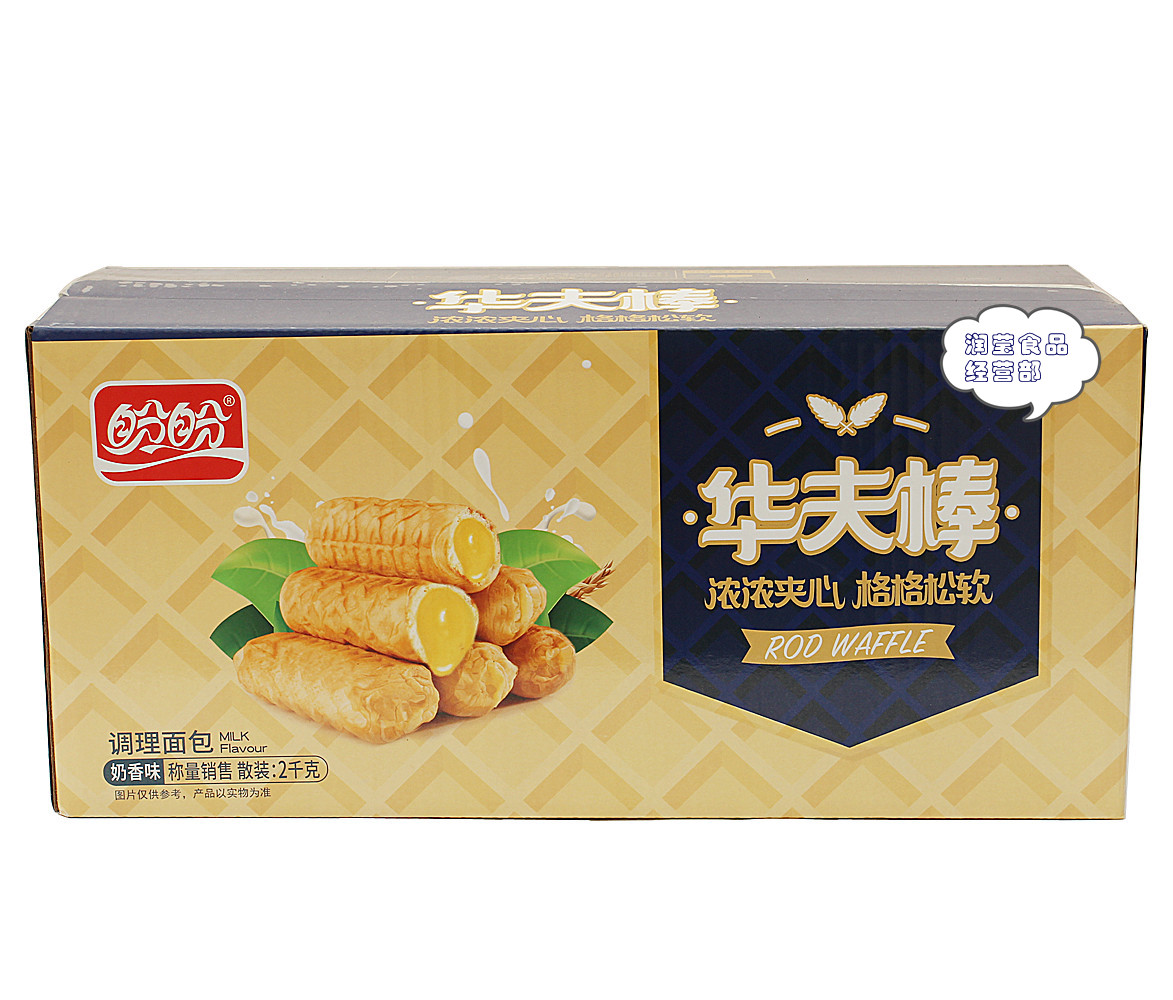 盼盼梅尼耶华夫棒奶香味2000g/箱 2kg夹心华夫奶香味调理面包