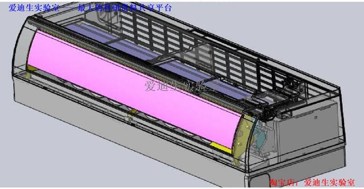 挂机空调内部结构3d模型图纸 solidworks设计图档