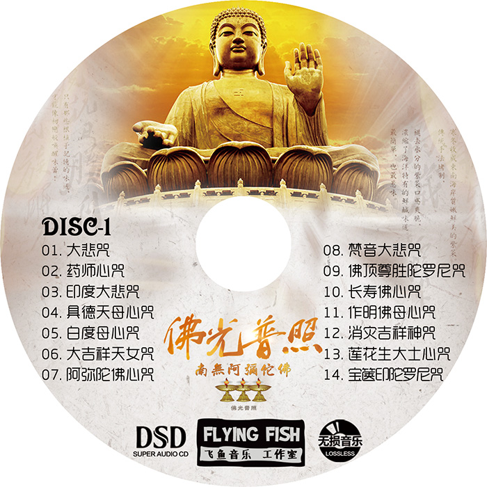 佛教音乐大悲咒 佛曲佛经心经佛乐 汽车载cd音乐 无损光盘碟片3碟