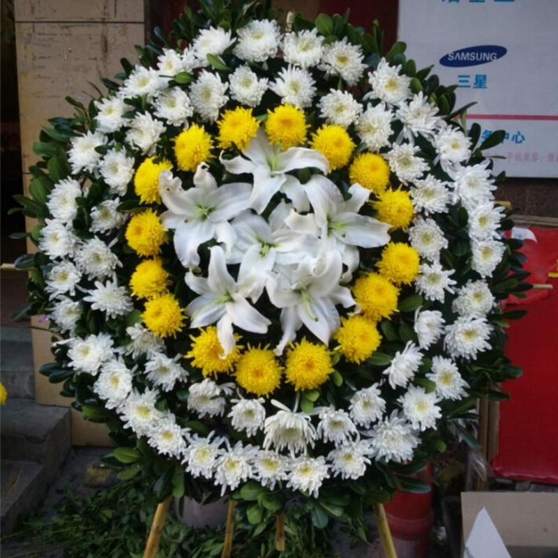 浙江省白事用花绍兴市嵊州市上虞市店丧事花圈花篮鲜花同城速递
