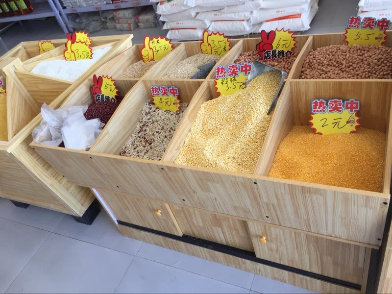 包邮超市米粮桶米斗米柜拼装米仓米面货架五谷杂粮柜干果散装货柜