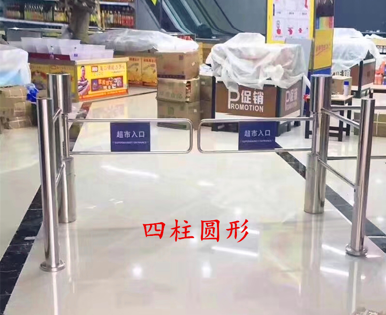 超市自动感应门卖场入口单向门红外线进出口器摆闸只进不出包邮