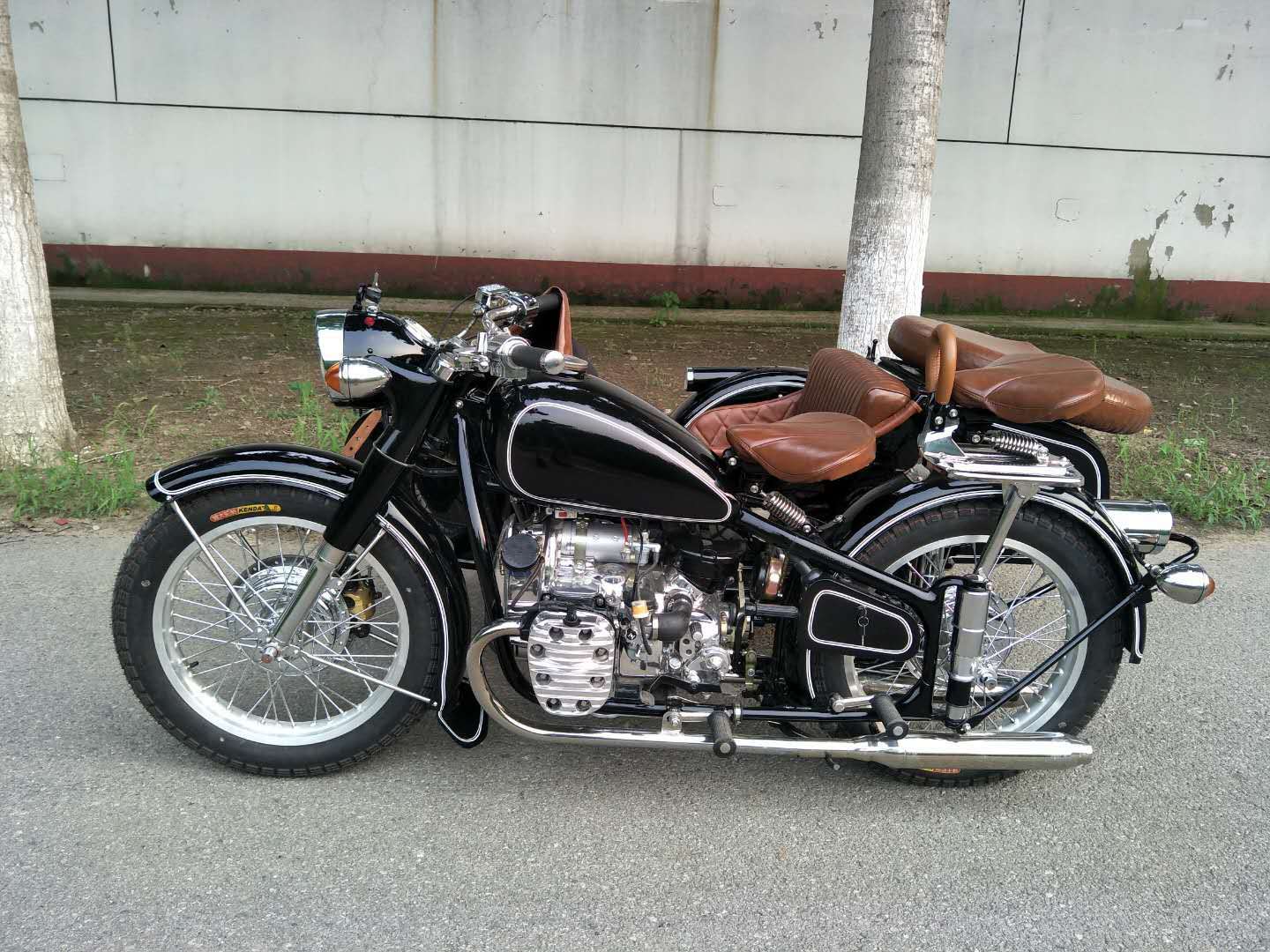 老长江750复古边三轮摩托车 海陵750侉子 挎斗 侧三轮