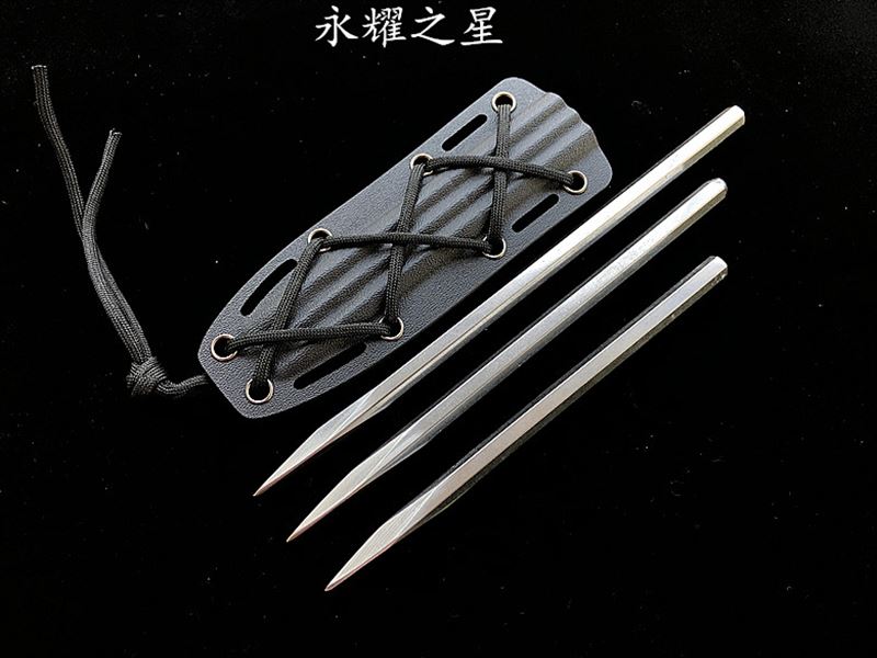 永耀之星钢飞针飞镖刀龙鳞飞针暗器内六角440c武术飞镖不锈钢针茶